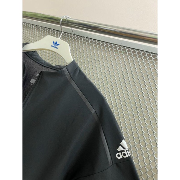 💥XẢ HÀNG 2021💥 Áo khoác gió nam adidas cổ tròn, viền phảng quang, logo 3 sọc bên vai