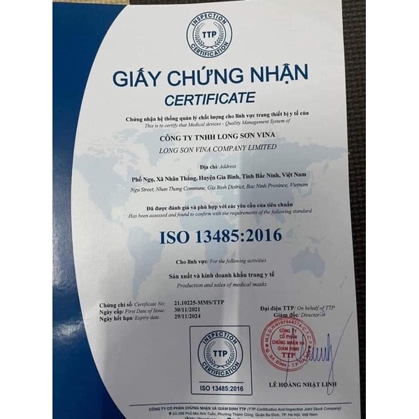 Set 50 Chiếc Khẩu Trang 4D KF94 Long Sơn Chống Bụi Mịn Và Kháng Khuẩn Hàng Cao Cấp