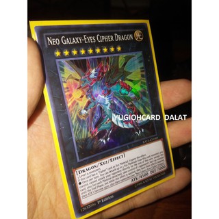 Thẻ bài Yugioh chính hãng  RATE-EN049 Neo Galaxy-Eyes Cipher Dragon – Super Rare