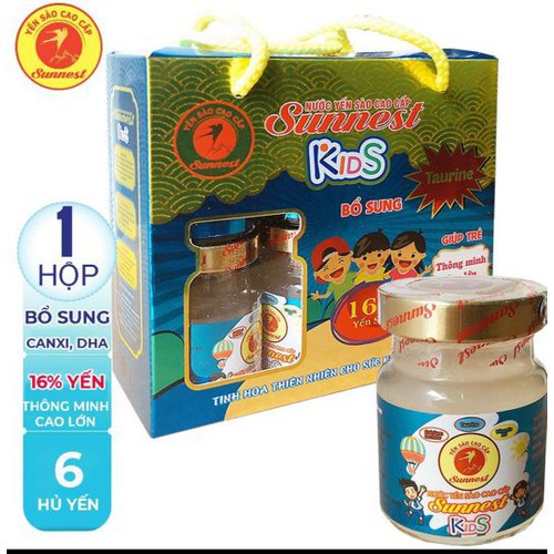 Yến xào cao cấp cho bé Sunnest 16% yến.