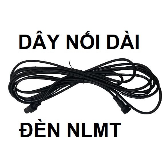 Dây nối dài đèn năng lượng mặt trời - 5m MẪU NÂNG CẤP, chú ý Giác đôi, Dành cho đèn JINDIAN hoặc đèn có đầu nối đôi