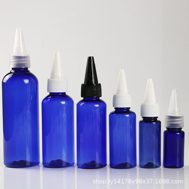Chai Chiết Mĩ Phẩm ❤ GIÁ RẺ NHẤT ❤ Chai nhựa pet nút nhọn 100ml xanh dương chiết mỹ phẩm , phụ kiện du lịch