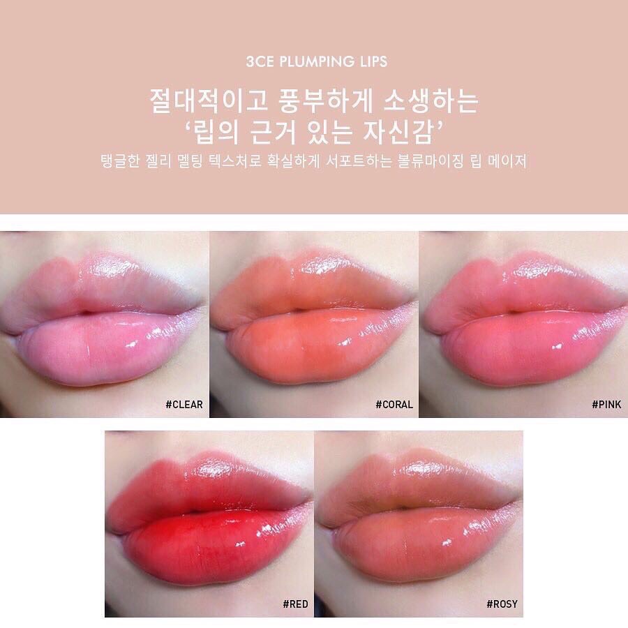 SON DƯỠNG CÓ MÀU 3CE PLUMING LIPS MẪU MỚI NHẤT