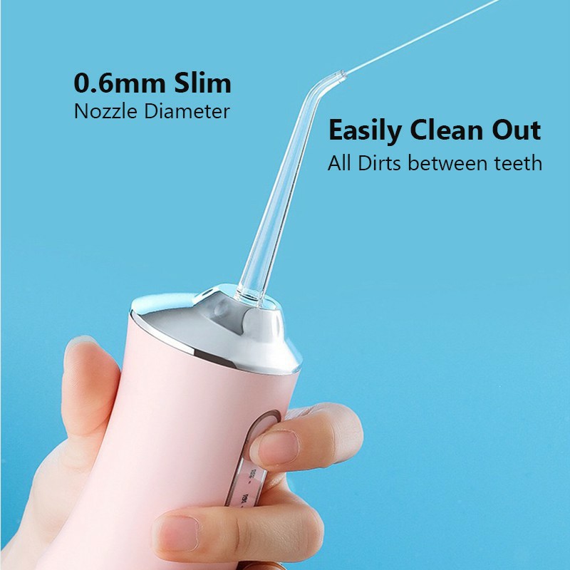 Máy Tăm Nước Cầm Tay Vệ Sinh Răng Miệng Oral irrigator Sạc Pin Chống Thấm Nước IPX7