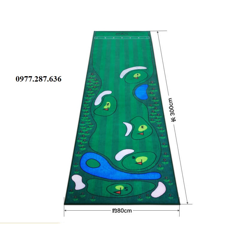 Thảm tập golf Putting Mat PGM tại nhà di động chất liệu thảm nhung mềm mịn bền đẹp cao cấp TT005