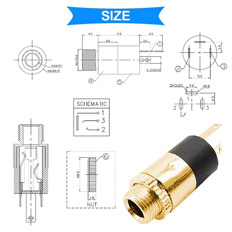 Đầu Nối Jack Cắm Âm Thanh 3.5mm