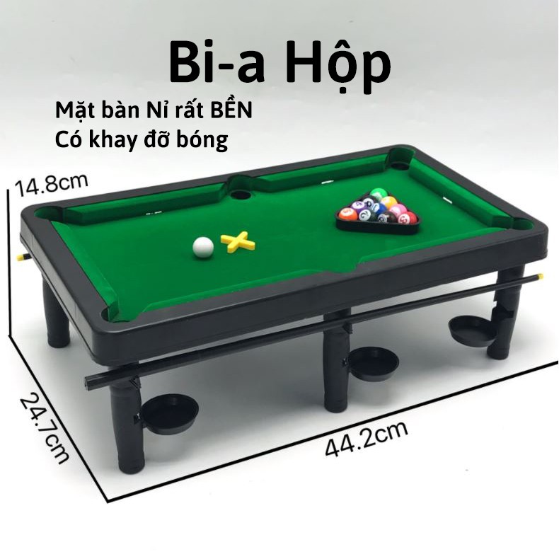 Bi a Mini mặt bàn bằng Nỉ - Kích thước bàn 10*24*45cm - Bi có đánh số từ 1 đến 10