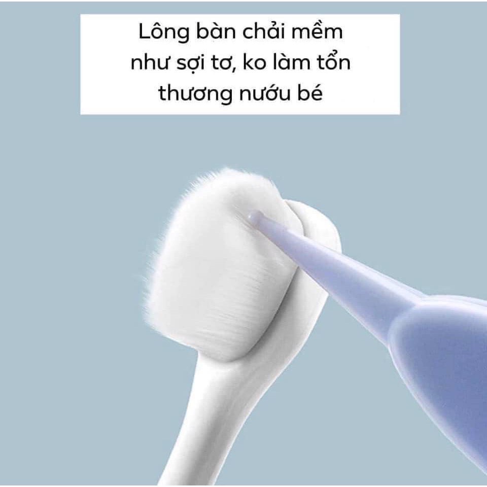 Bàn chải đánh răng lông mềm an toàn cho trẻ từ 6 tháng