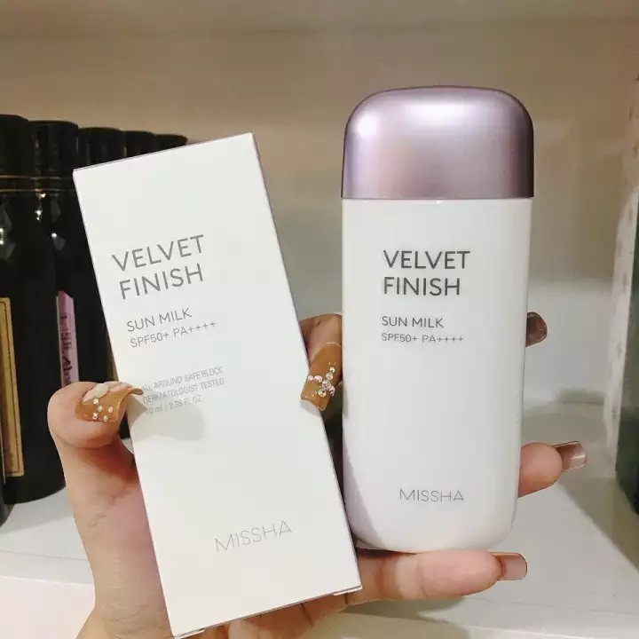 Kem chống nắng dạng sữa Missha All Around Safe Block Velvet Finish Sun Milk SPF50+ PA++++ 70ml