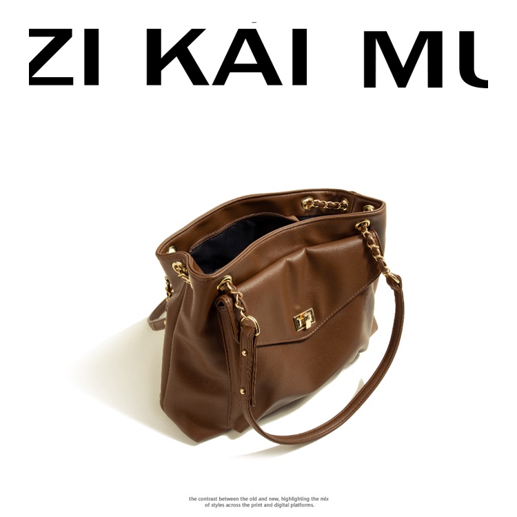 Muzi &amp; Kai Túi Đeo Vai Cỡ Lớn Phong Cách Thu Đông Mới Phổ Biến Dễ Phối Đồ Cho Nữ 2021