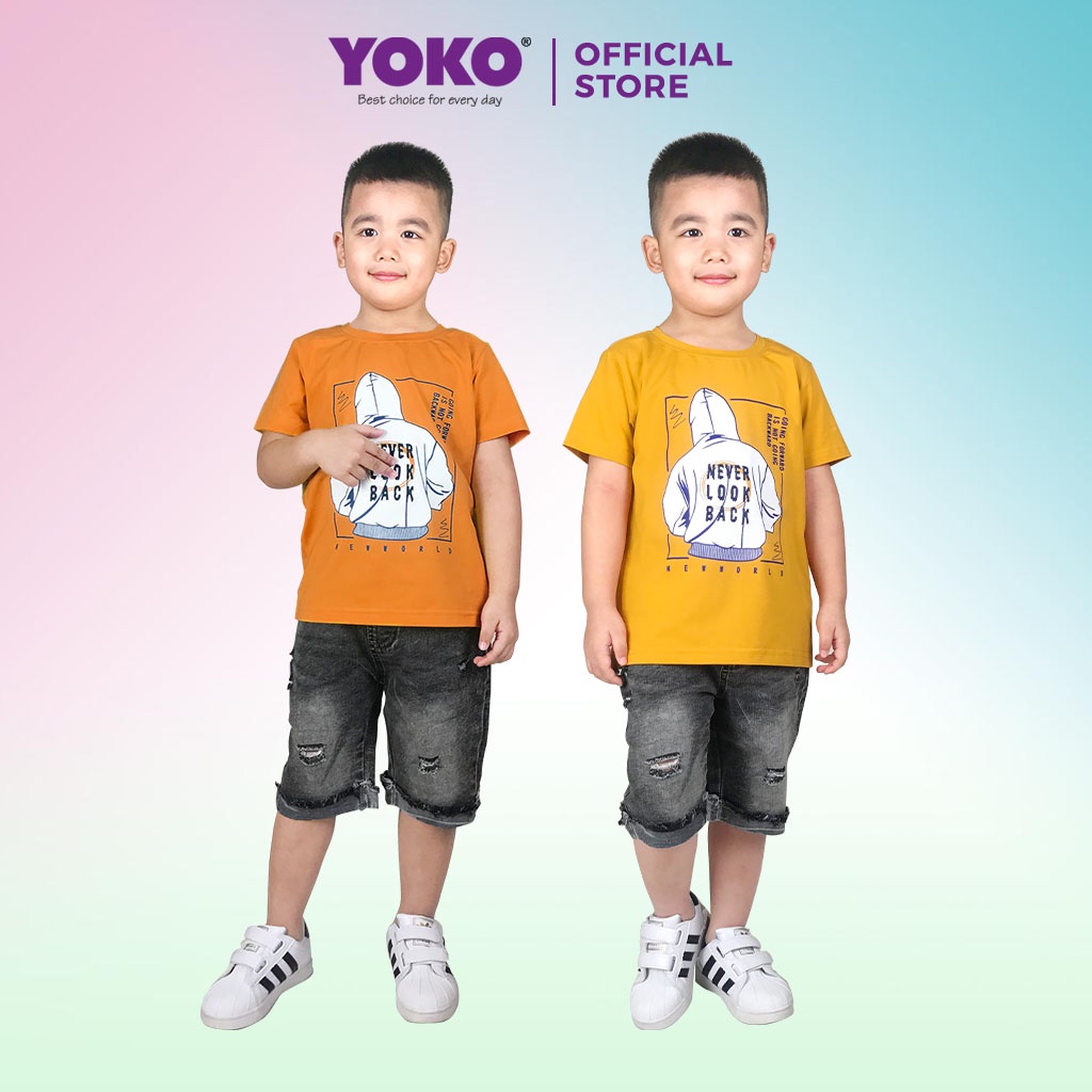 Bộ Quần Áo Thun Bé Trai Tay Ngắn Quần Jean (6-9 Tuổi) YOKO KID’S FASHION 20371T