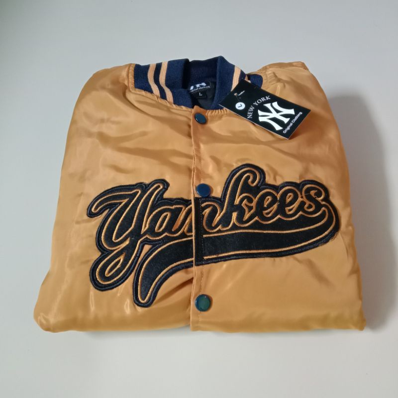 Áo Khoác Bóng Chày Thêu Chữ Ny YANKEES Cá Tính Trẻ Trung Hợp Thời Trang