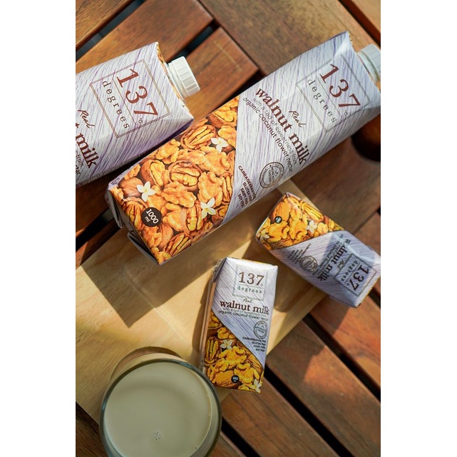 Sữa hạt óc chó nguyên chất 137 DEGREES 1000ml, 99% từ hạt tươi