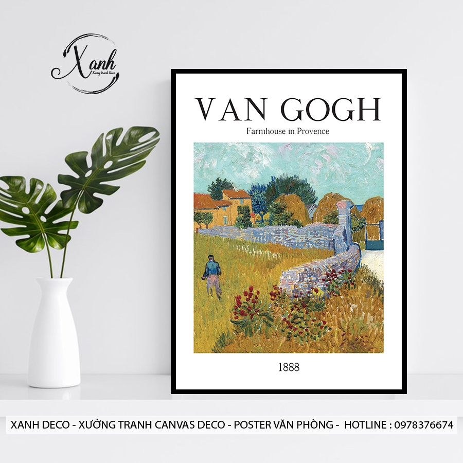 Tranh treo tương, tranh vải vangogh, tranh trang trí, decor phòng khách
