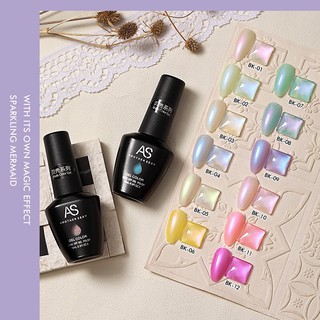 Sơn móng tay gel, sơn gel as chai đen chính hãng 15ml mã as bk
