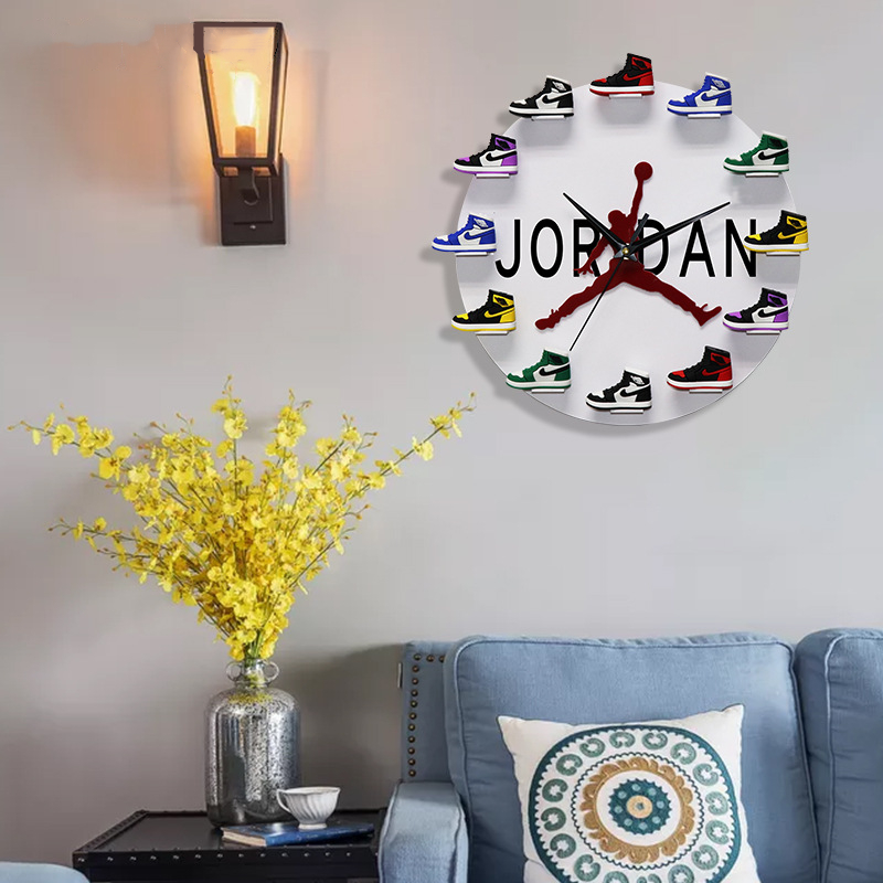 AIR JORDAN Đồng Hồ Treo Tường 3d Hình Giày Bóng Rổ Aj1 Độc Đáo