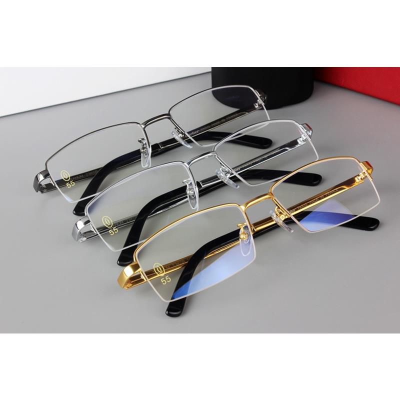 Kính viễn, lão, cận thị, nam giới, ống kính Uvblue CT097 Mạ 23k Titan nguyên chât. Size: 55mm/ 18mm