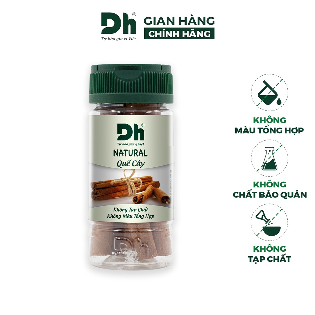 Quế cây nguyên chất Natural DH Foods chế biến thực phẩm 20gr