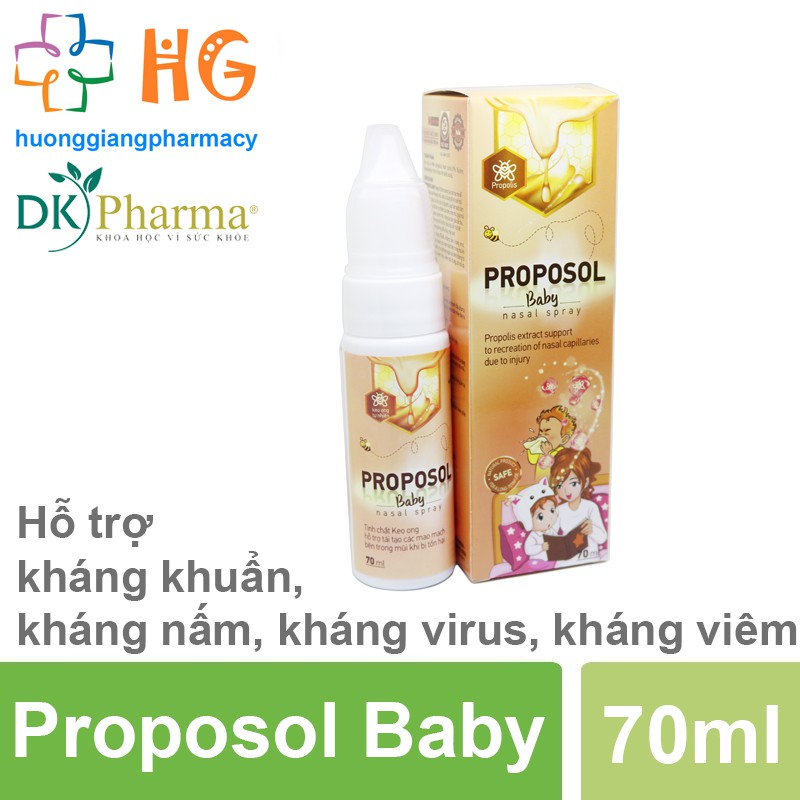 Xịt rửa mũi Proposol Baby - Hỗ trợ tái tạo các mao mạch bên trong mũi khi bị tổn hại cho trẻ em (Lọ 70ml)