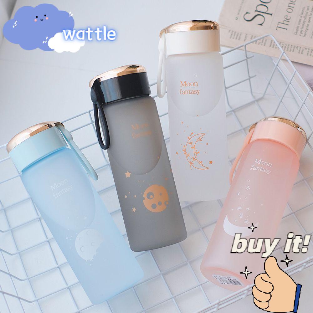 ✧Hành động✧ Bình Nước 400ml Bằng Nhựa Mờ Đơn Giản Nhiều Màu Sắc Chống Rò Rỉ