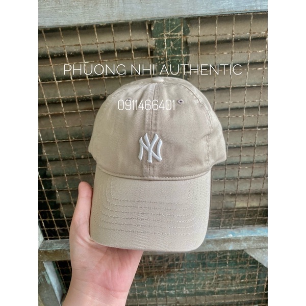 Nón MLB Basic logo nhỏ màu be