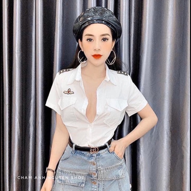 Áo sơ mi cơ trưởng tay ngắn cực hot hàng cao cấp bán shop