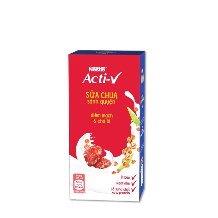 [ELHA Gift]  Hộp Sữa Chua Nestlé Acti-V Diêm Mạch Đỏ và Chà Là 180ml/hộp | BigBuy360 - bigbuy360.vn