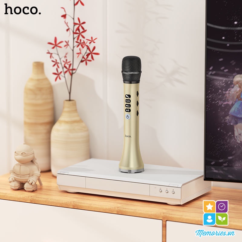 Microphone Karaoke Hoco BK9 / BS41 Plus / BS46 / SD 306 mắt cú + Tặng kèm 2 mic, loa bluetooth chính hãng, quà Tết, Noel