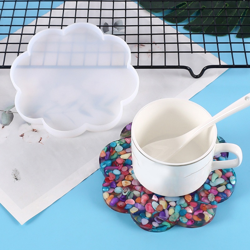 Khuôn Silicone Làm Đế Lót Ly Bằng Resin Epoxy Resin DIY