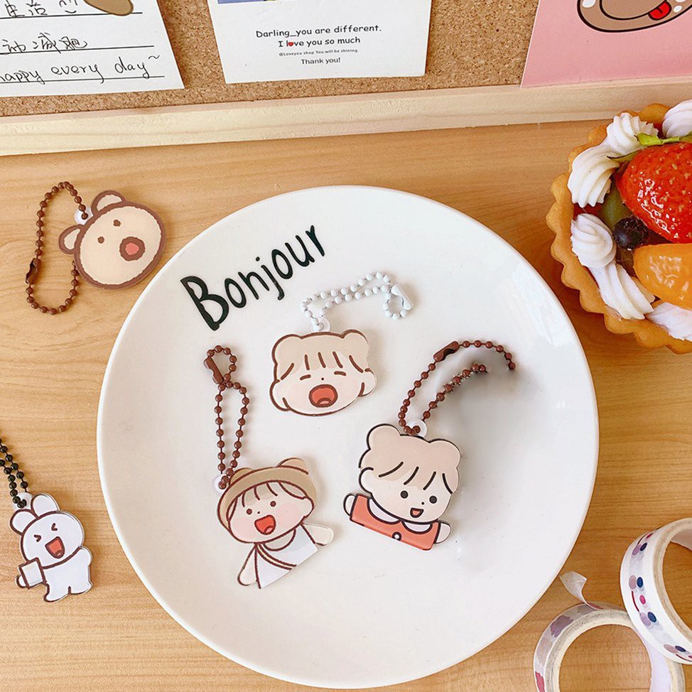 Dễ Thương Móc Khóa Hình Bé Gái Nhiều Màu Sắc Đáng Yêu