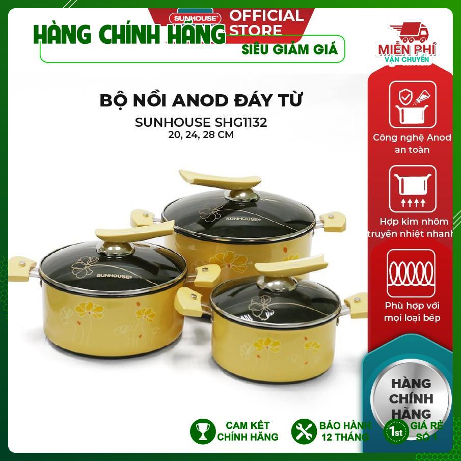 Bộ nồi anod đáy từ Sunhouse SHG1132