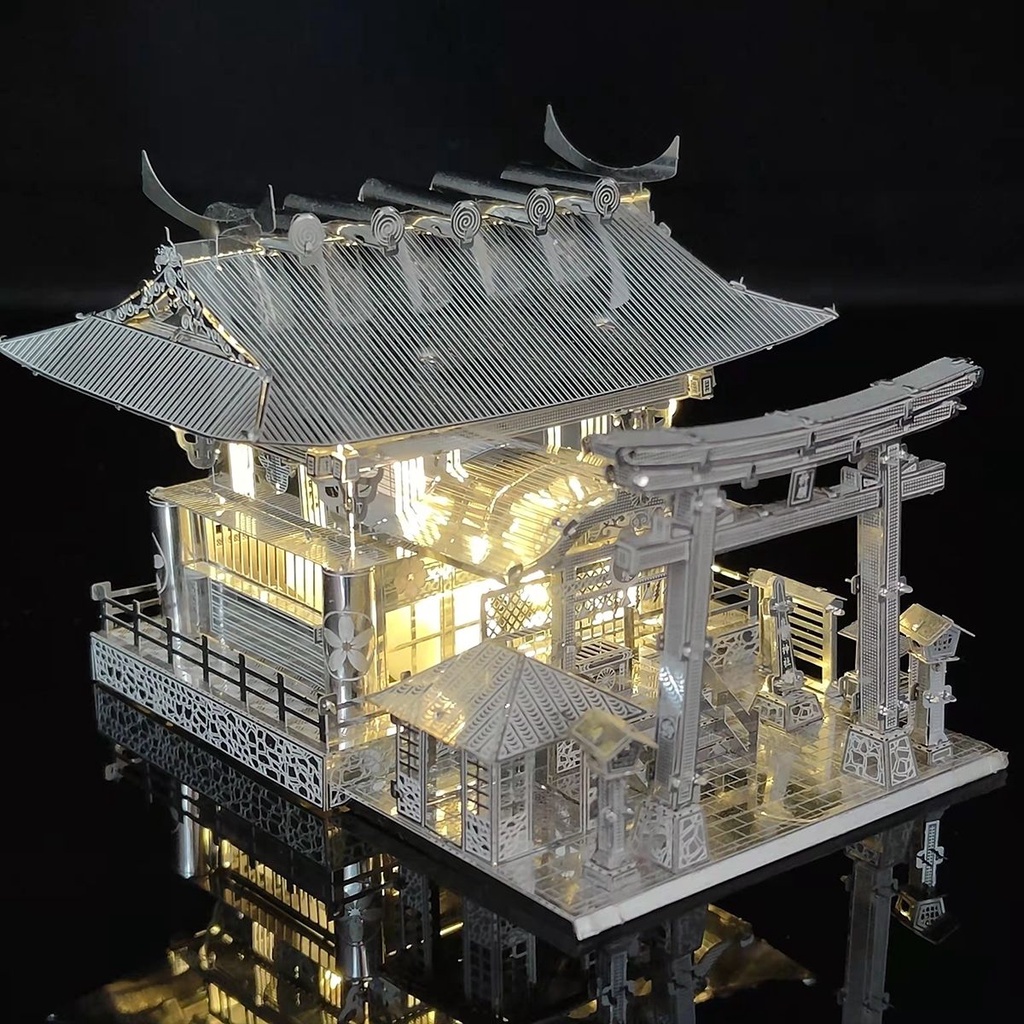 Đồ Chơi Lắp Ráp Mô Hình Nhà Shrine 3D Bằng Kim Loại DIY