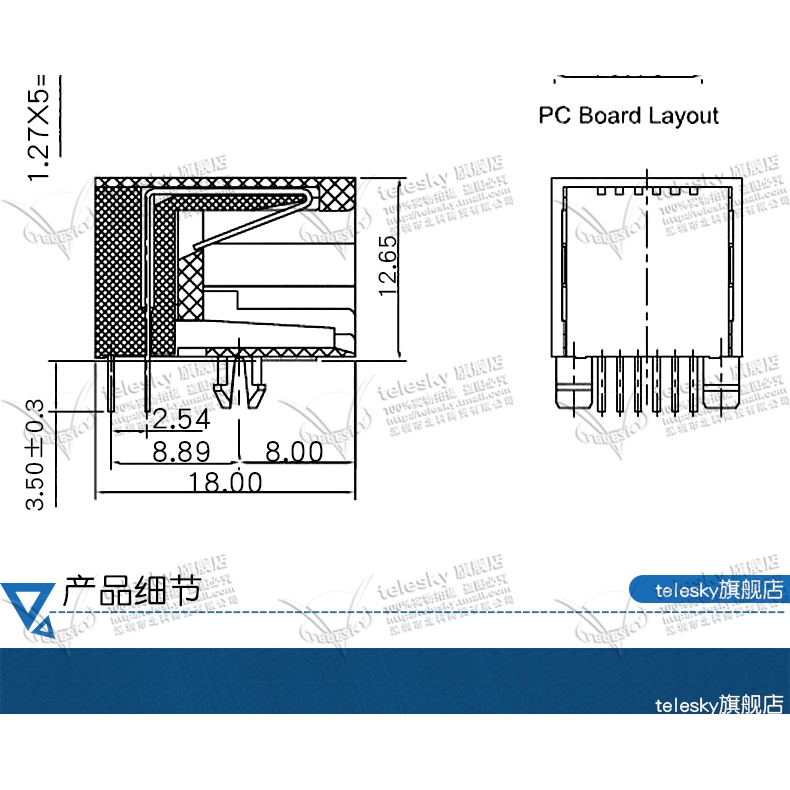 Ổ Cắm Điện Thoại Rj11 95001-6p6c Rj12 Rj12 90 Độ