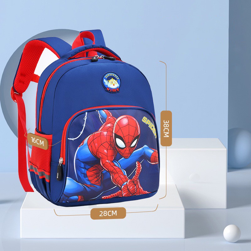 Balo tiểu học bé gái, bé trai siêu nhân nhện nhiều ngăn dành cho bé từ lớp 1-5