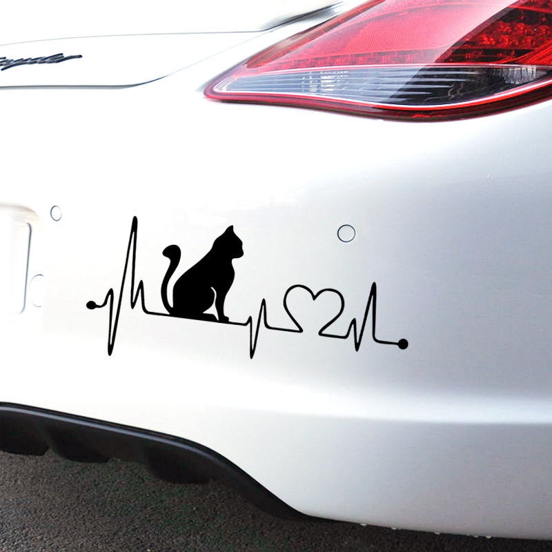 Sticker dán trang trí xe ô tô không thấm nước chống trầy xước hình mèo hoạt hình ngộ nghĩnh