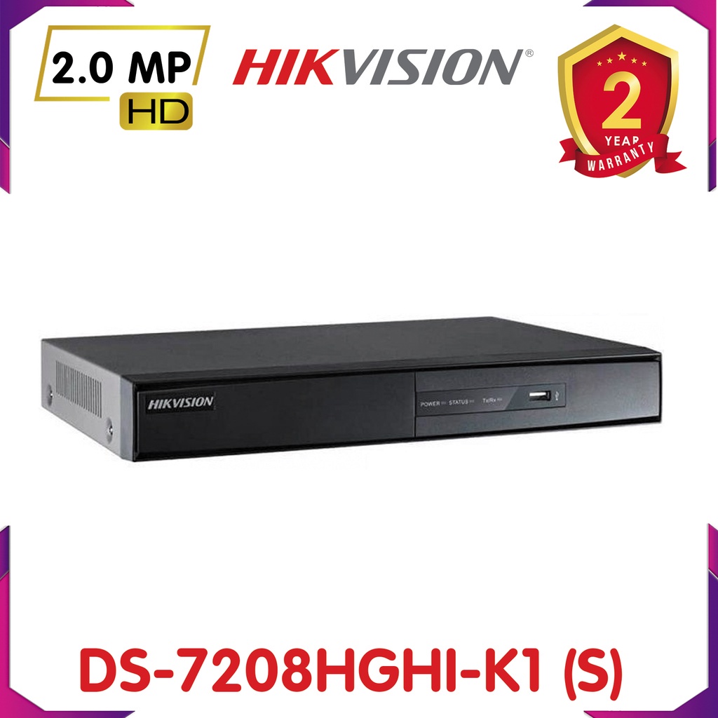 Bộ Camera Quan Sát Hikvision 8 Kênh 2.0MP 1080P Quay Ban Đêm Có Màu Tích Hợp Mic Thu Âm