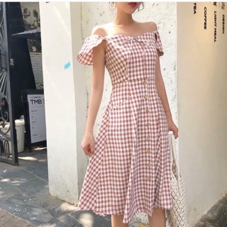 Váy caro vintage bánh bèo 💗