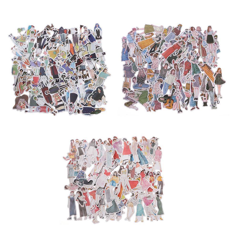 Bộ 100 / 171 Sticker Mori Girls Dễ Thương Dùng Trang Trí DIY