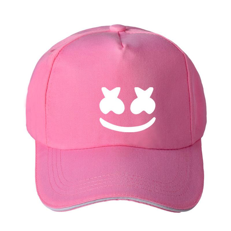 Mũ Vành Tròn Vải Cotton In Hình Marshmello