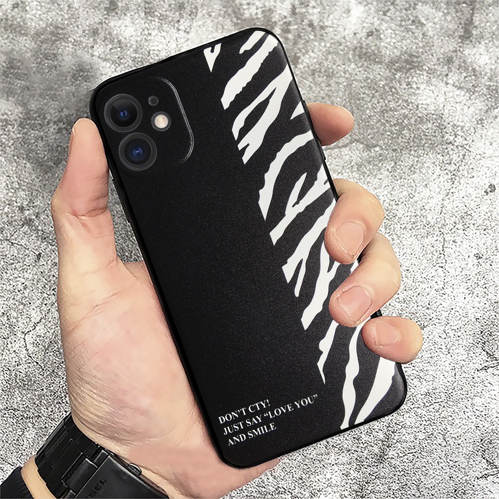 Ốp lưng iphone bo cam họa tiết ngựa vằn bảo vệ điện thoại 7 8 plus 6 6s x xs xr 11 pro max se2 12 mini 12 pro max