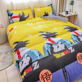 Bộ Chăn Ga Gối Cotton Poly Nhập Mẫu Songoku