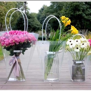 Túi Nhựa Dạng Hộp & Hộp Bóng Kính Đựng Hoa Mơ Bơ Nhựa PVC Cao Cấp Thích Hợp Đựng, Trang Trí Hoa, Quà Tặng