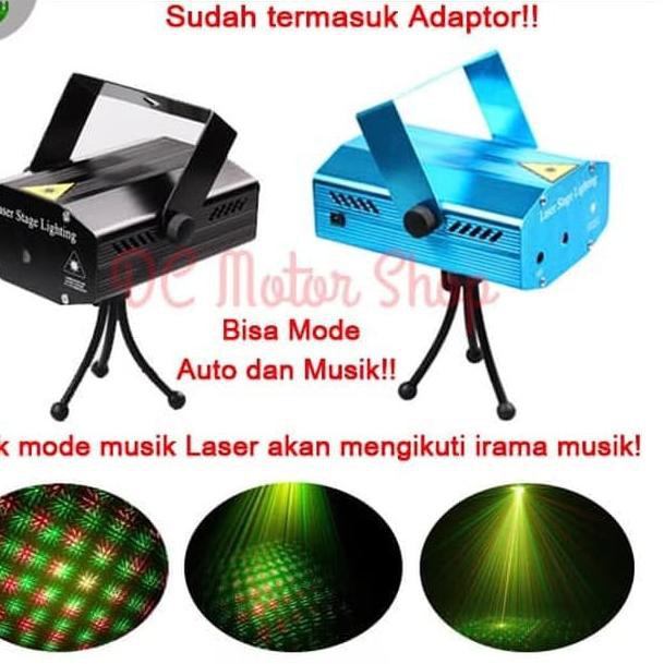 Đèn Laser chiếu sáng sân khấu Mini cảm biến chuyển động