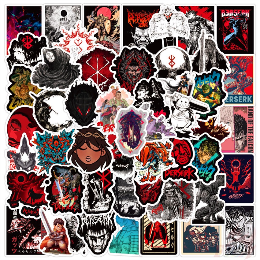 ❉ Nhãn Dán Berserk Series 01 ❉ Bộ 50 Sticker Họa Tiết Doodle Hợp Thời Trang