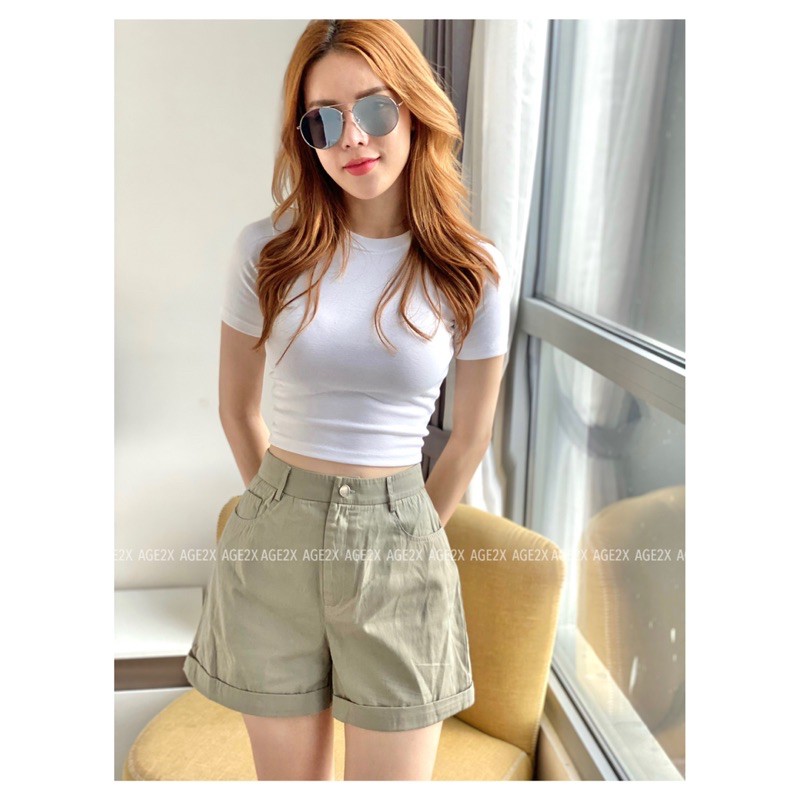 (CHÍNH HÃNG) Quần Short Nữ Lưng Siêu Cao, Ống rộng, Chất Siêu Đẹp Brand Age2x | BigBuy360 - bigbuy360.vn