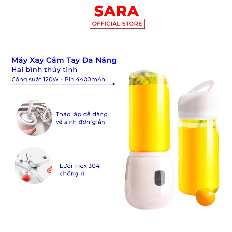 Máy xay sinh tố cầm tay tiện lợi nhiều màu pin trâu - Shopsara