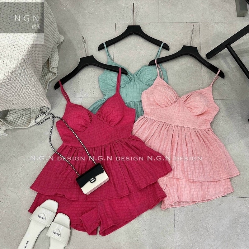 Sét bộ xốp hai dây có mút ngực hàng quảng châu siêu hot na