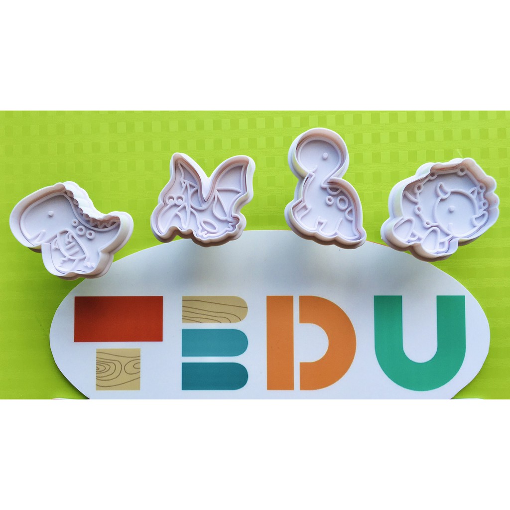 Khuôn chơi bột nặn đất nặn an toàn Tedu - Khủng long cổ lùn