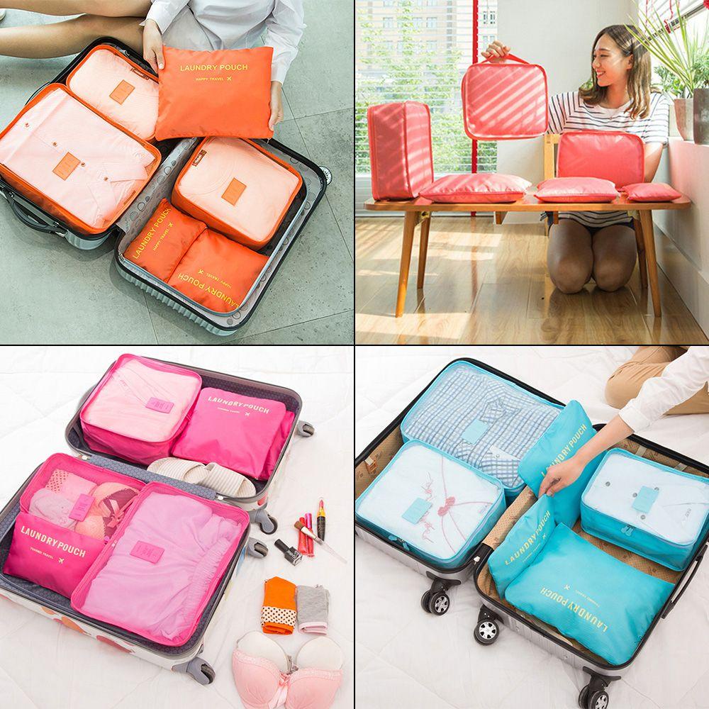 Set 6 Túi Đựng Đồ Giặt Tiện Lợi Khi Đi Du Lịch