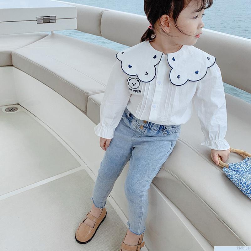 Quần jean ôm co giãn thời trang phong cách mùa đông thời trang cho bé gái 3-11 tuổi